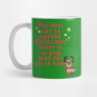 Elf Christmas sing loud for all to hear Mug